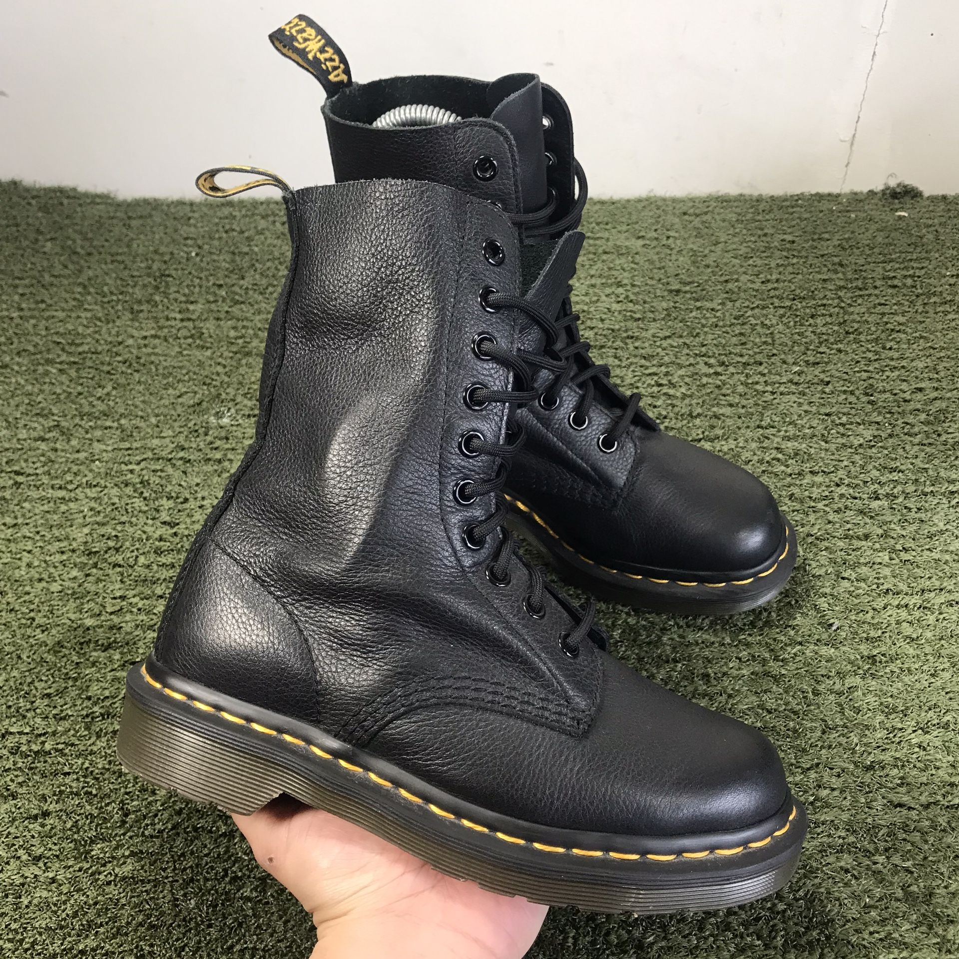 Martens 1490 Smooth Leather Black Boots Women Size