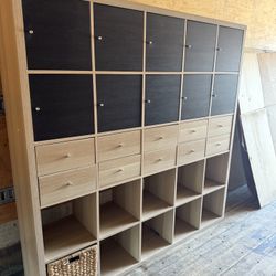 Modern Storage Cabinet w/ Drawers & Cubbies – Office / Home Organizer