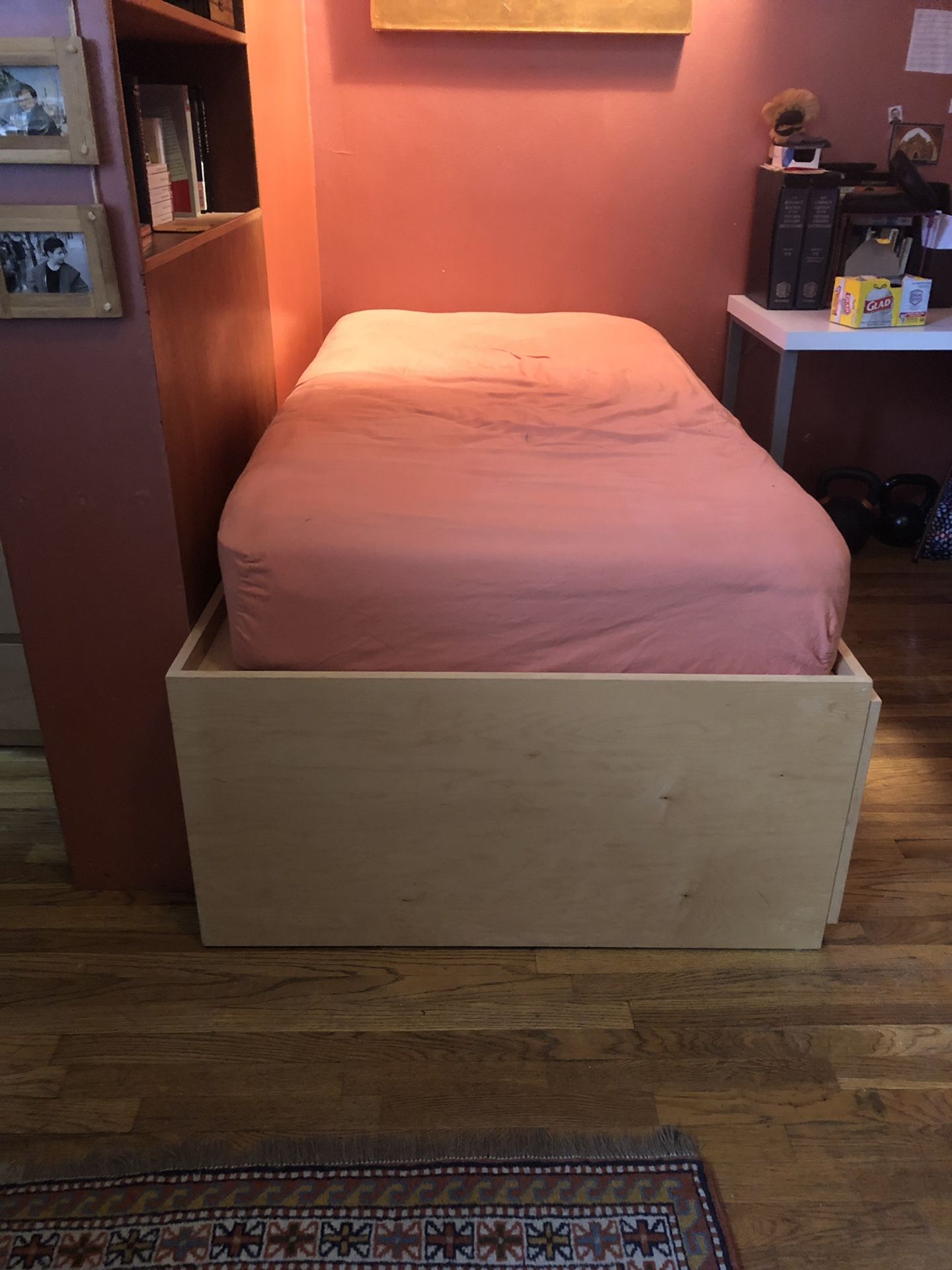 Platform Twin Bed + Free Mattress