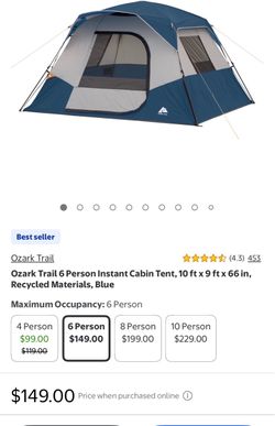 6 person instant cabin tent