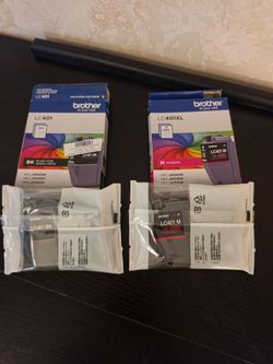 Genuine Brother LC401 Ink Cartridges – New/Factory Sealed