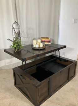 Gorgeous Lift Top Coffee Table with Storage & Serving Tray -BOB’S FURNITURE