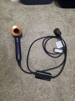 Dyson hairdryer set, Prussian blue with copper