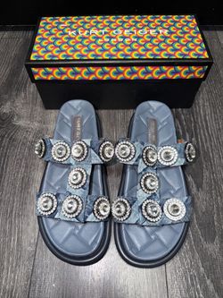 Kurt Geiger Orson Crystal Slide Sandals Women’s 7.5 NEW