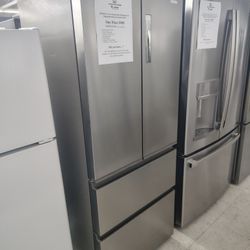 $949 Haier 14.5 Cu Ft French Door Fridge With Digital Thermostat 