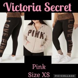 PINK Leggings & Everyday Fleece Zip-Up Hoodie Set