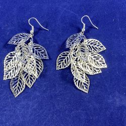 Silver Leaf Earrings 