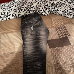 Black and Gray Jeans Men 