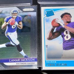 2018 LAMAR JACKSON PANINI PRIZM RC CARDS