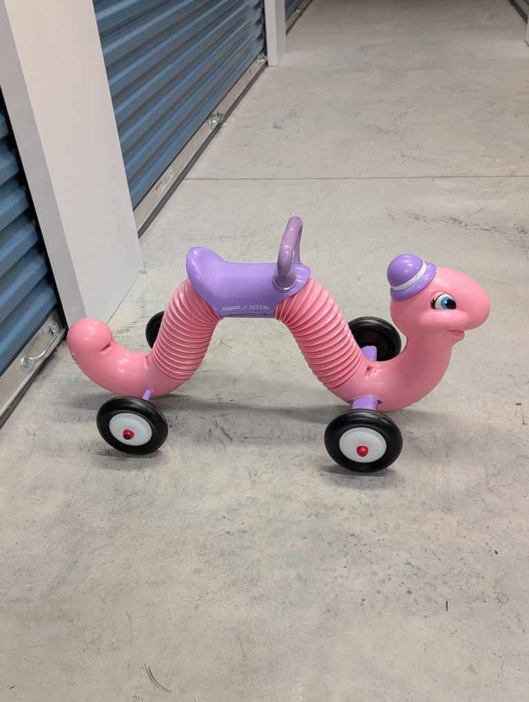 Children's Radio Flyer Pink Inchworm Riding Toy