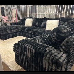 Brand New Comfy Plush Corduroy Sectional Set 