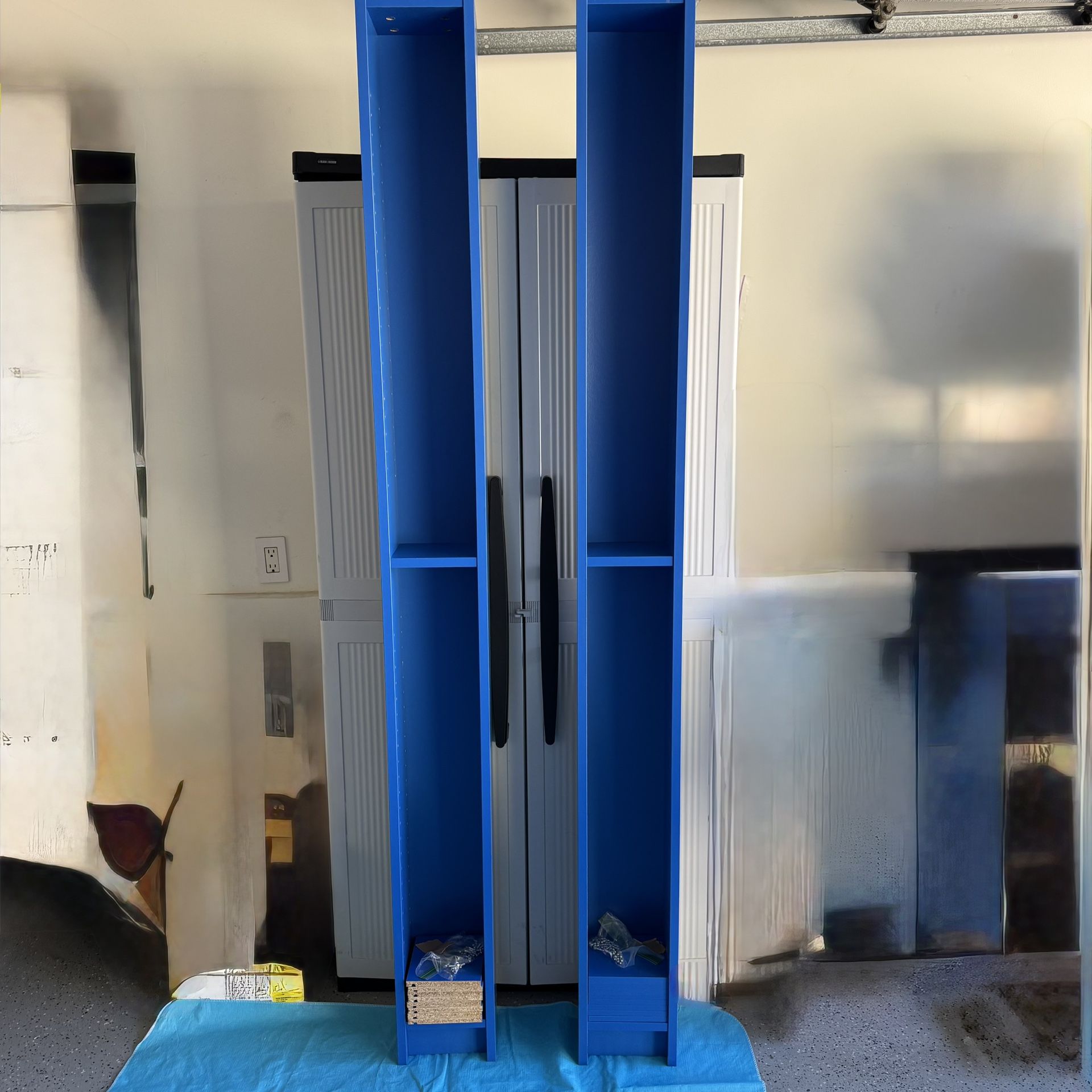 Set of 2 IKEA GNEDBY Shelving Unit Blue Very Good Condition Like New 