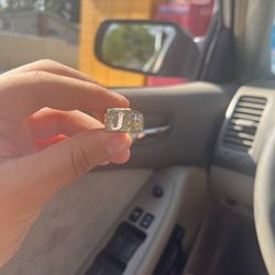 Letter J 10k Gold Ring 