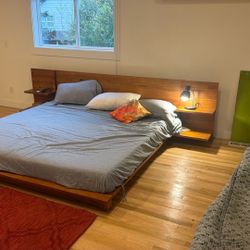 Cb2 Andes Acacia King Bed Frame