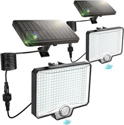 Solar Flood Lights Outdoor, 294 LED Motion Sensor Outdoor Lights, IP67 Waterproof Solar Flood Light for Outside, 3000LM Angle Adjustable Security Spot