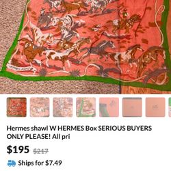 HERMES SCARF 🧣 BRAND NEW ITEM LARGE 