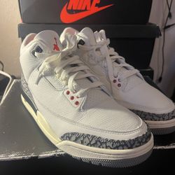 Nike Air Jordan 3 White Cements Size 8