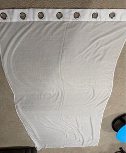 White Grommet Top Curtain Panel