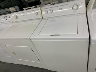 Gas washer dryer set with warranty