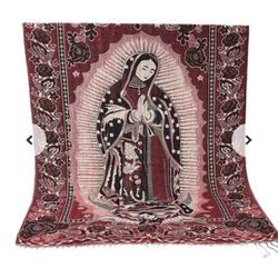 Our Lady of Guadalupe Pashmina shawl , Woven Blanket Scarf, Wrap, Mexican Shawl, festival scarf/pashmina, Virgin Mary, Virgen de Guadalupe
