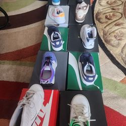 Jordan's, Nike,new Balance, Puma 