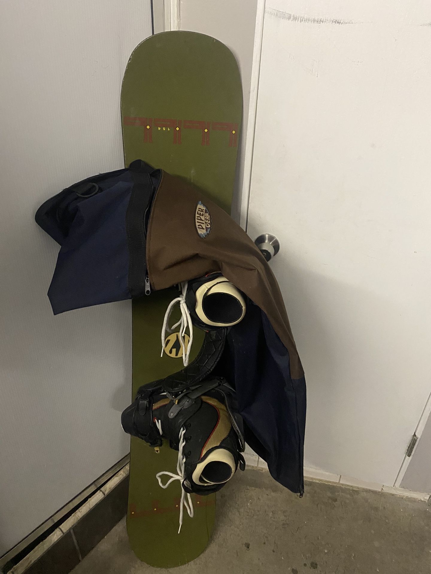 Snowboard With Boots
