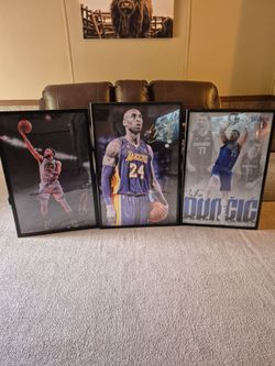 Basketball framed posters.