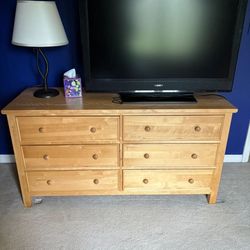 Natural, Solid Hardwood Twin/Full Bunk Bed Set with Dresser, Desk with Hutch, and Nightstand