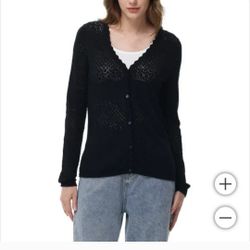 Frye Ladies Pointelle Cardigan 