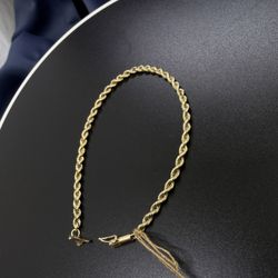 14K FRENCH ROPE BRACLET