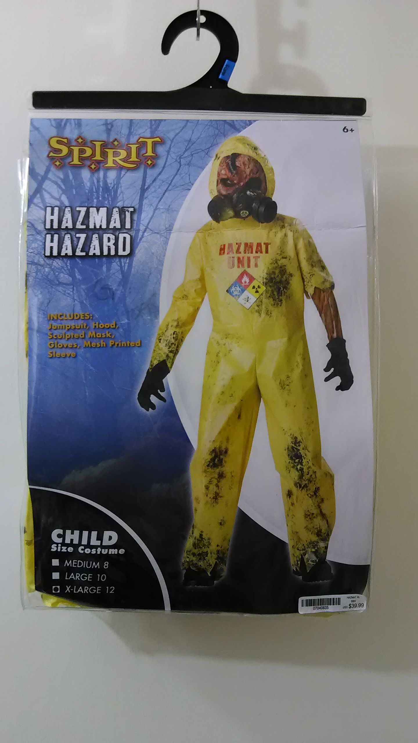 BRAND NEW HAZMAT HAZARD CHILD SIZE X-LARGE 12 HALLOWEEN COSTUME $30