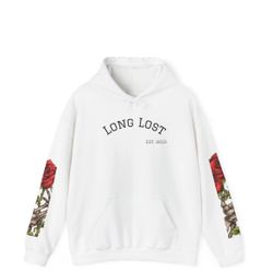 “Long Lost” rose design hoodie, unisex hoodie 