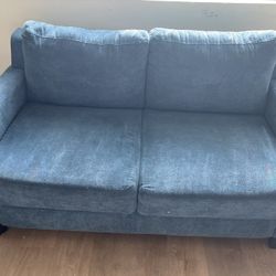 Blue Loveseat 