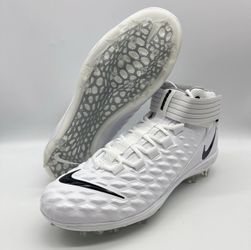 Nike Force Savage Pro 2 Mid White/Black Football Cleats Men's Size 11 AH4000-100