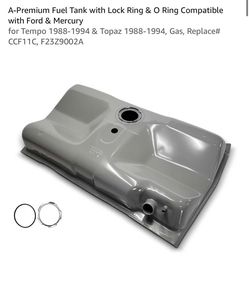 A-Premium Fuel Tank with Lock Ring & O Ring Compatible with Ford & Mercury for Tempo 1 & Topaz 1, Gas, Replace# CCF11C, F23Z9002A