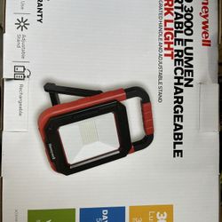 Rechargeable Work Light 3000 Lumens Bright Led