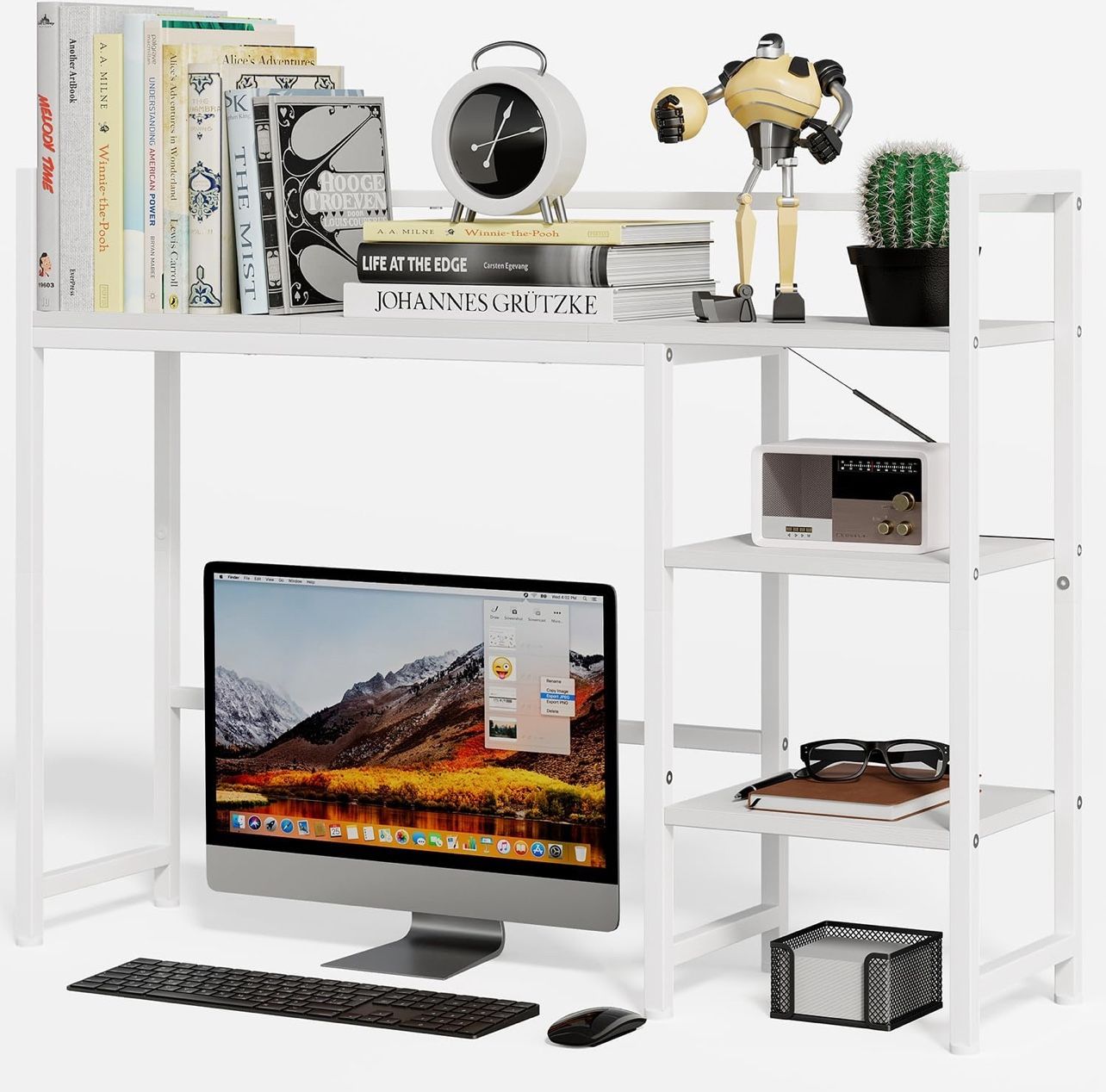 38.6" Book Shelf with 3 Tier Open Shelves W(81)
