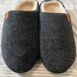 Mens warm memory foam fuzzy slippers size:10-11