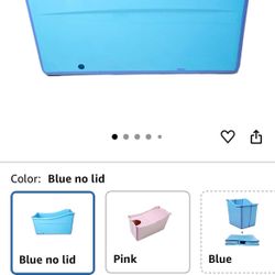 Large Blue Foldable Toddler Bath Tub 