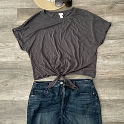 Jean Skirt And Shirt 