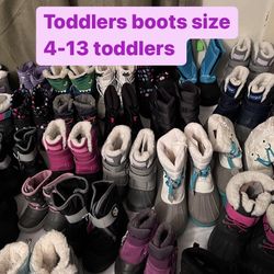 Toddlers Snow Boots From Size 4-13 