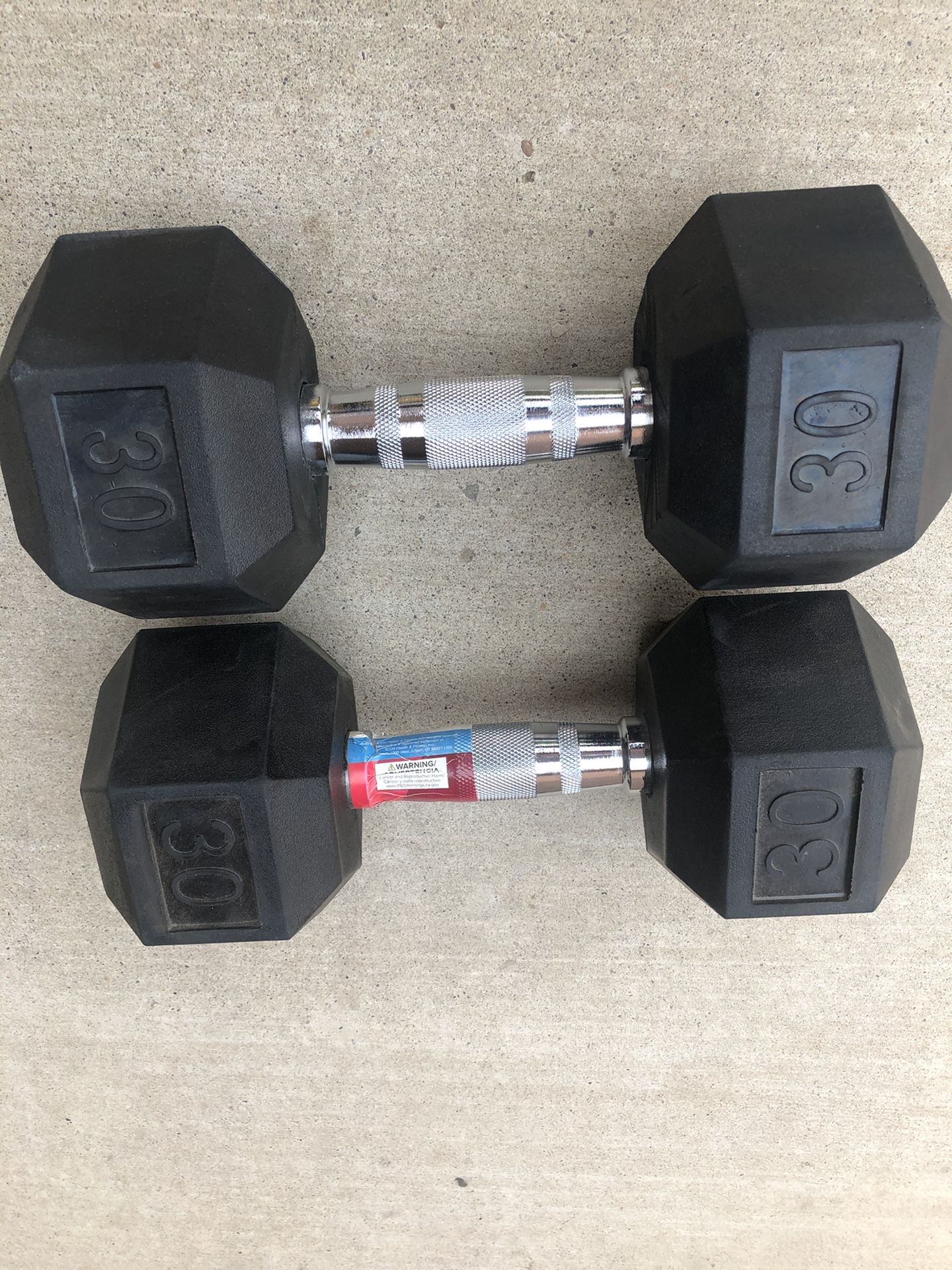 30 pound dumbbells