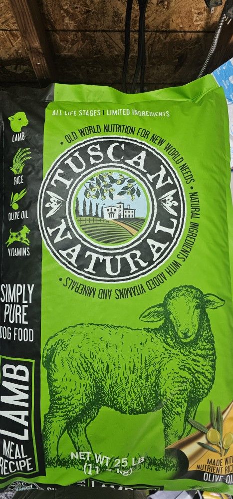 Tuscan Natural DOG FOOD. Lamb