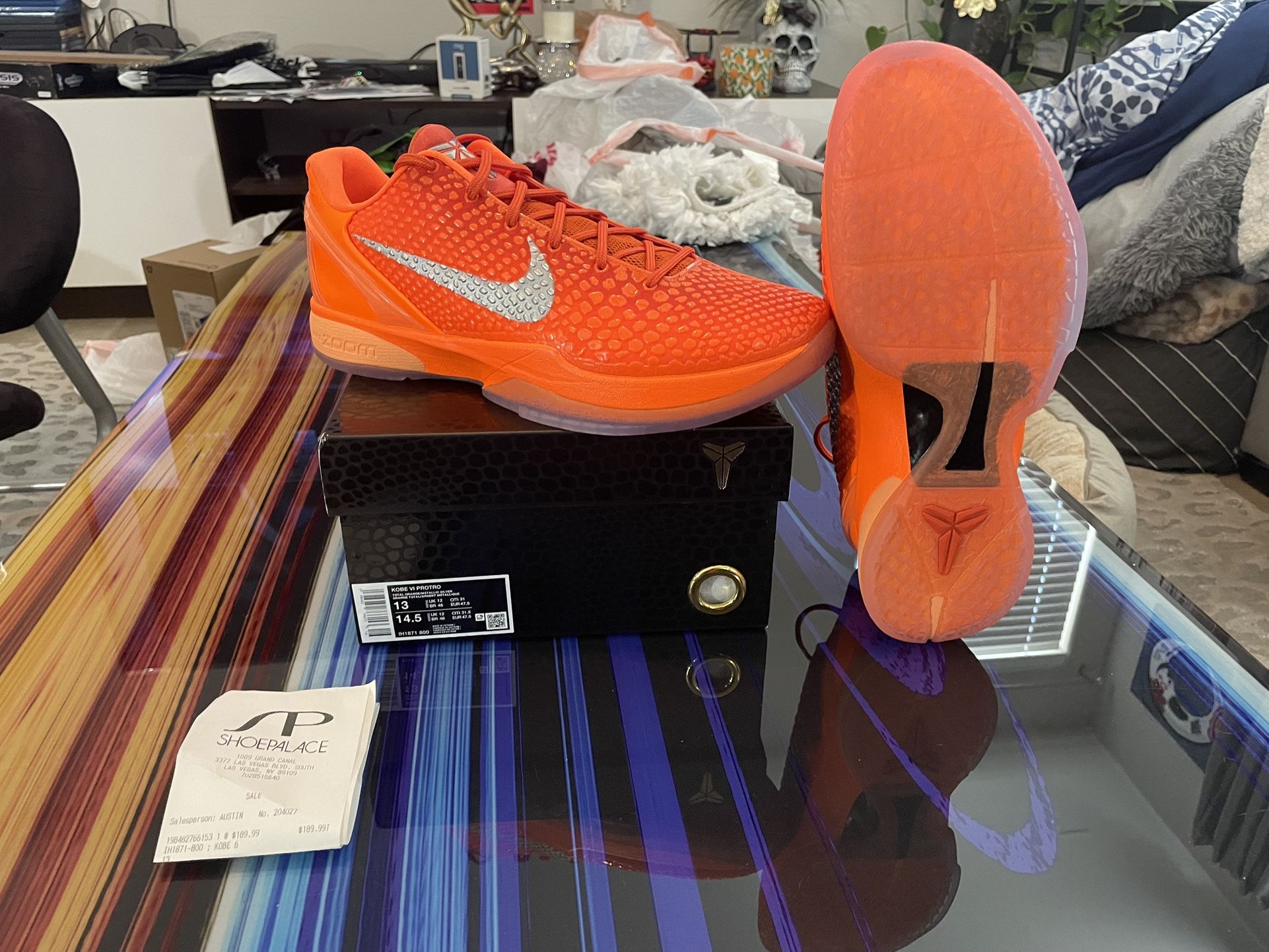 2025 Nike Kobe VI Protro WNBA All Star Orange Sz 13