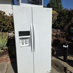 Kitchen Aid Refrigerator and LG Microwave