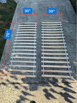 75"× 60" IKEA LUROY wooden bed mat
