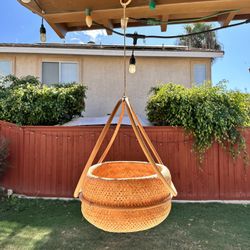 Large Hanging Plant Basket – Woven Boho Style (13” Opening)