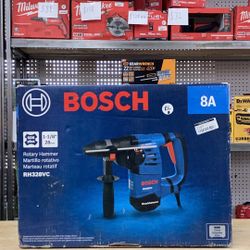 Bosch 8 Amp 1-1/8 in. Corded Variable Speed SDS-Plus Concrete/Masonry Rotary Hammer Drill with Depth Gauge and Carrying Case
