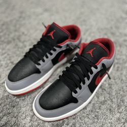 Jordan 1 Low Black Light Smoke Grey Gym Red