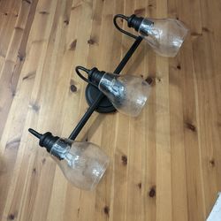 3-Light Wall Fixture / Vanity Light – Good Condition